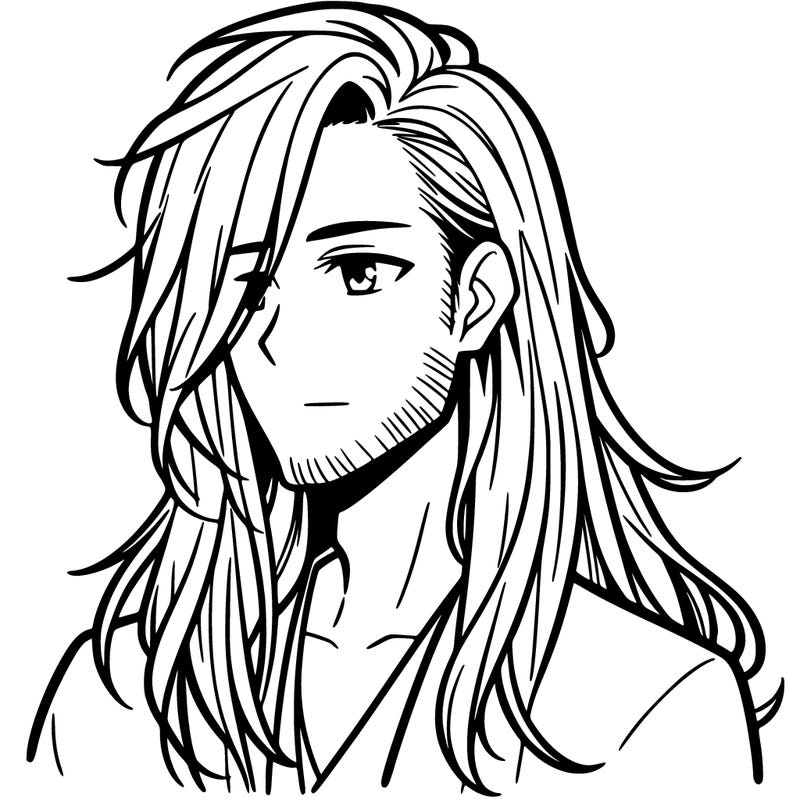 long hair male