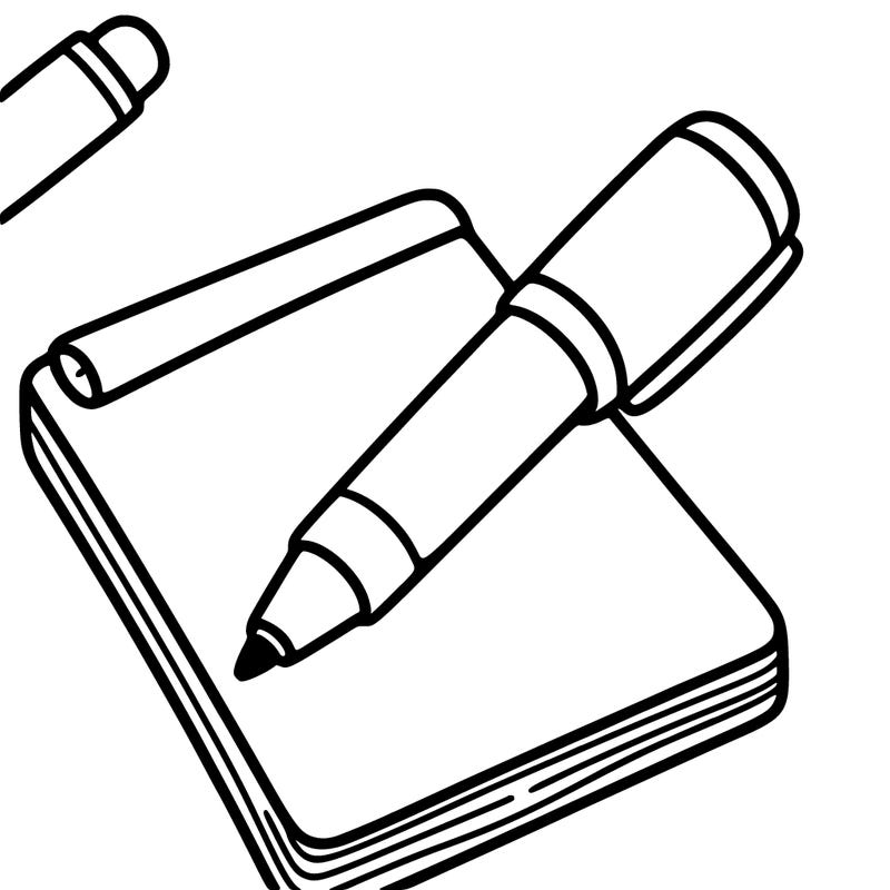 piece of paper with a pen