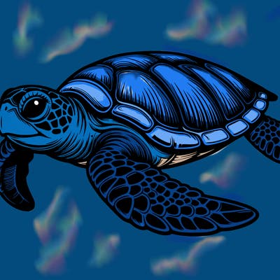 realistic sea turtle
