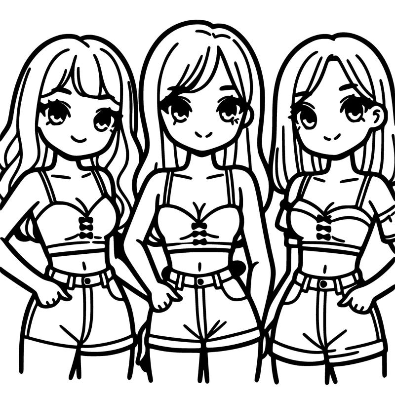 group of cute girls wearing crop tops