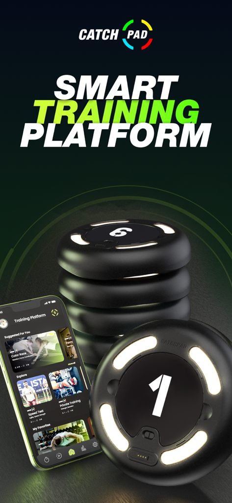 CatchPad - CatchPad interactive sports training hardware and mobile app interface