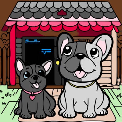 french bulldog at a home with a dog friend