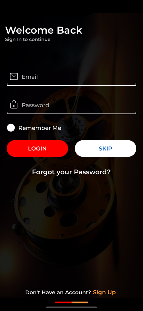 TheMemeTv - Login screen for TheMemeTv app featuring email and password input fields