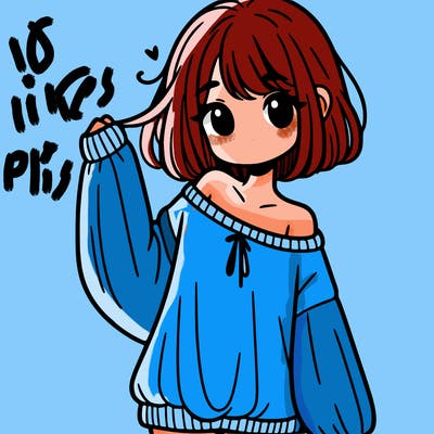 girl in baggy sweater hanging off her shoulder