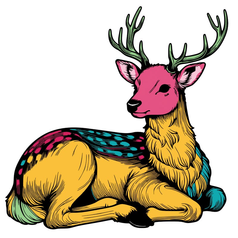realistic deer with antlers