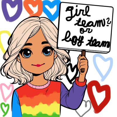 realistic girl holding up a sign