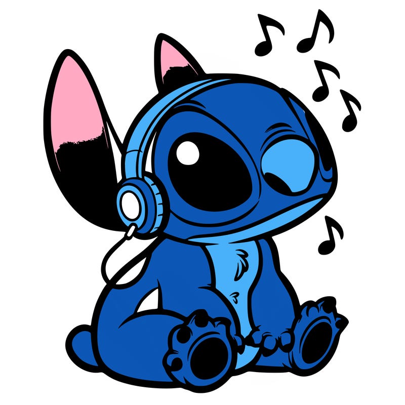 stitch listening to music
