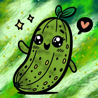 cute, cucumber