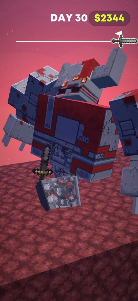 Craft Slasher - Giant voxel boss battle in Craft Slasher