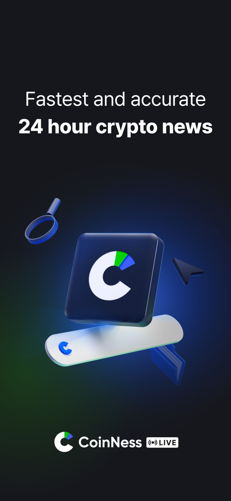 24시간 빠르고 정확한 암호화폐 뉴스를 홍보하는 코인니스 라이브 시작 화면