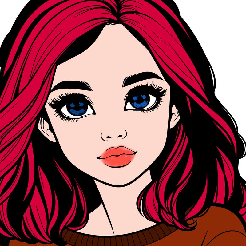 realistic girl whith cute eyes