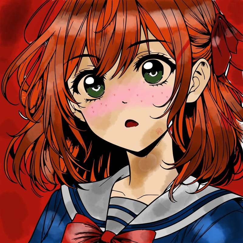 manga character girl realistic