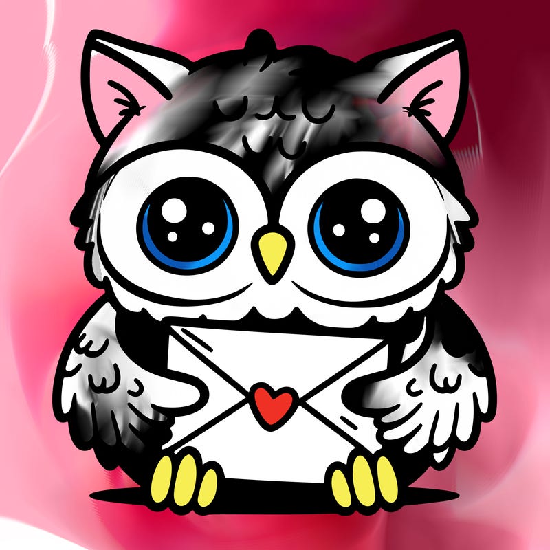 owl holding an envelope