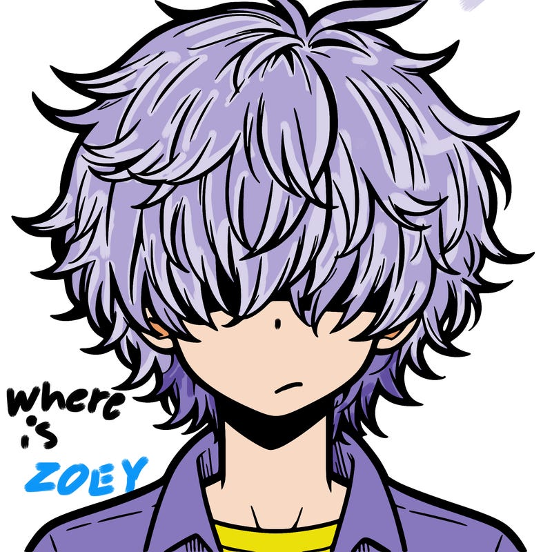 manga boy fluffy hair covering his eyes