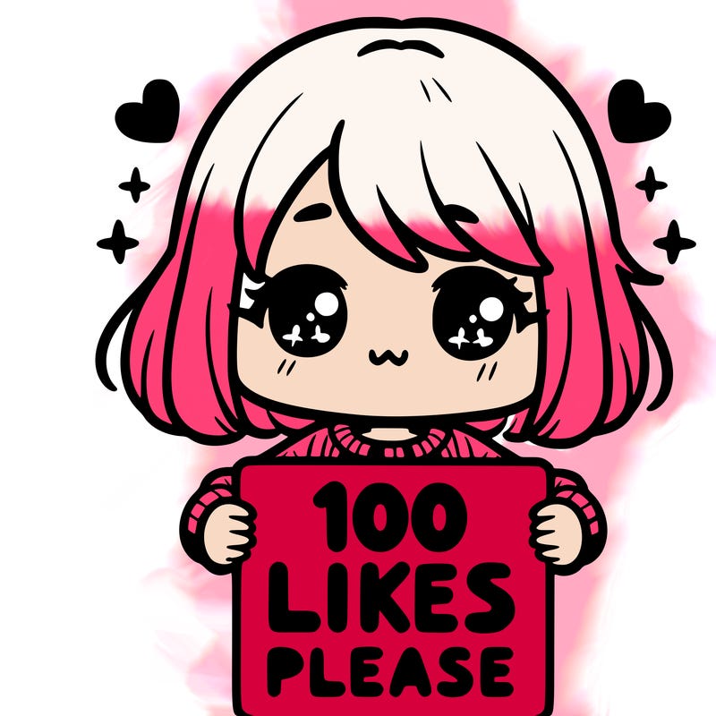 cute girl holding a sign saying 100 likes please