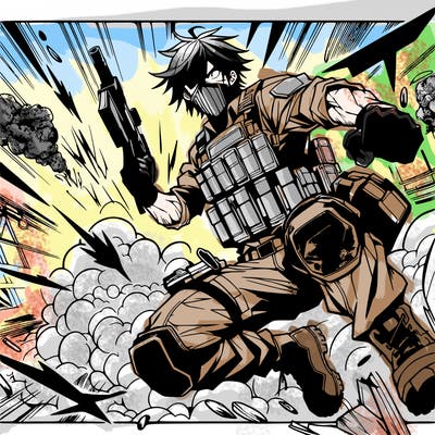 action manga panel