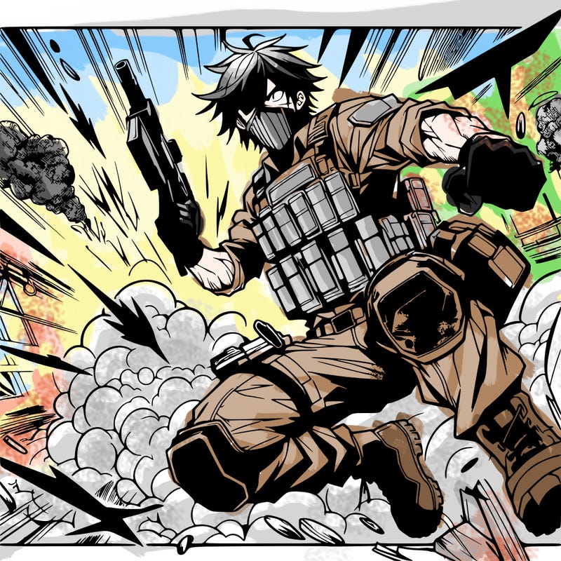 action manga panel