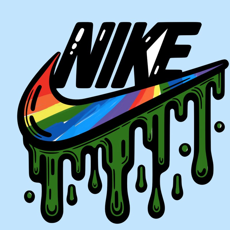 dripping nike logo