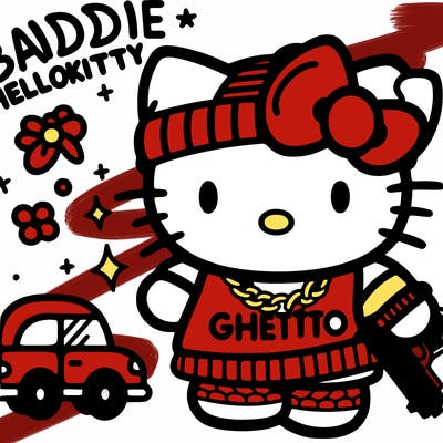 baddie hello kitty ghetto