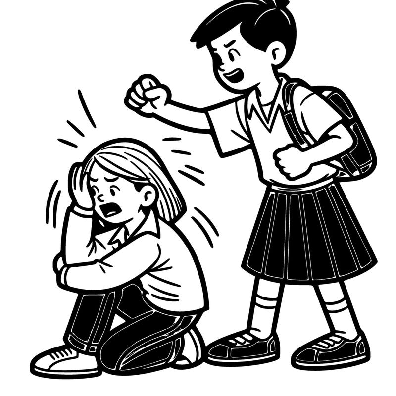 small girl getting bullied