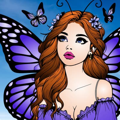 butterfly fairy realistic girl