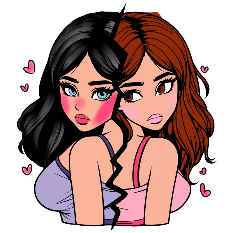 realistic girl split