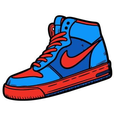 shoe with nike symbil