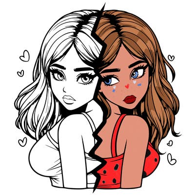 realistic girl split