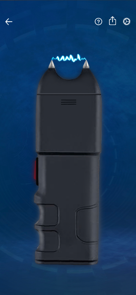Prank Tools - A realistic digital taser simulator with a blue electric arc on a smartphone screen