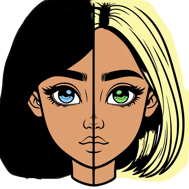 realistic girl split