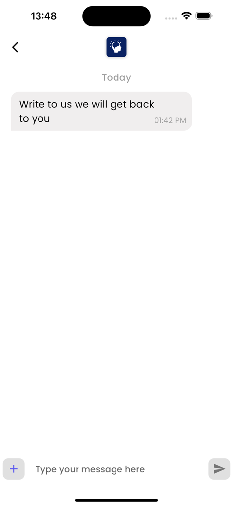 Simplifiedminds - Customer support chat interface for the Simplifiedminds learning app.