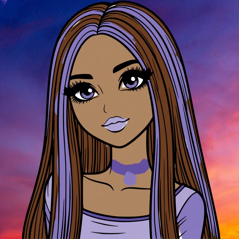 realistic girl with straight and long hair