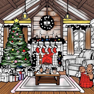 christmas house interior