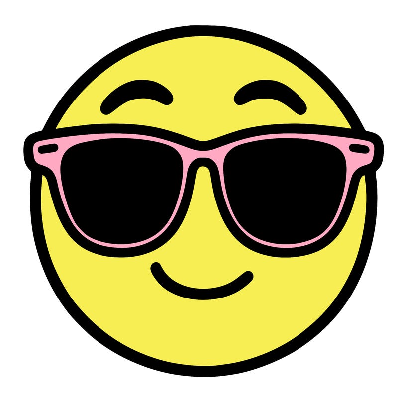 emoji with sunglasses