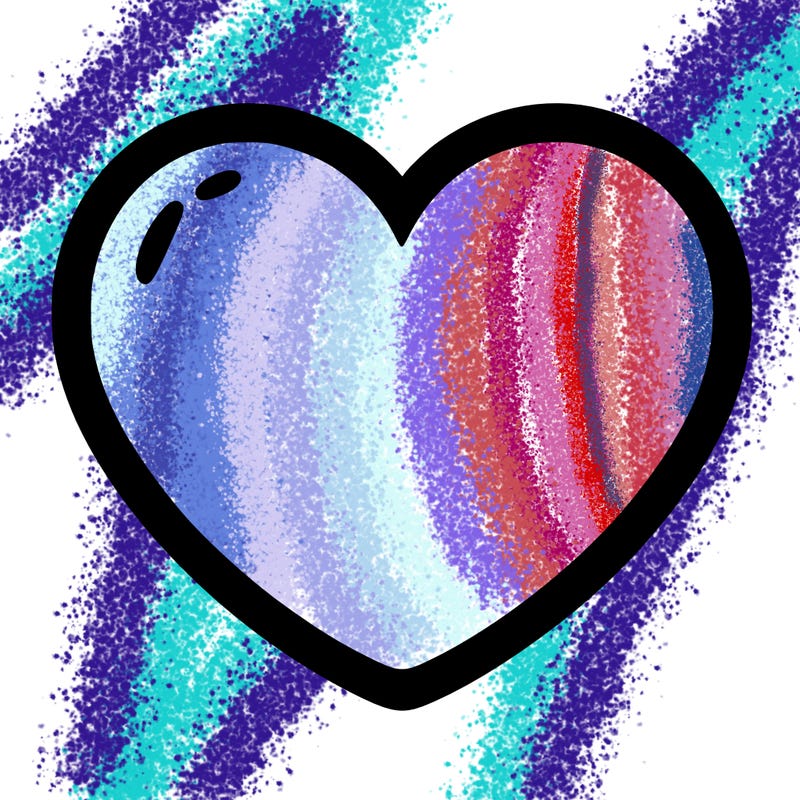 a blank heart