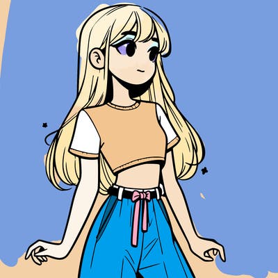 girl in a cute crop top