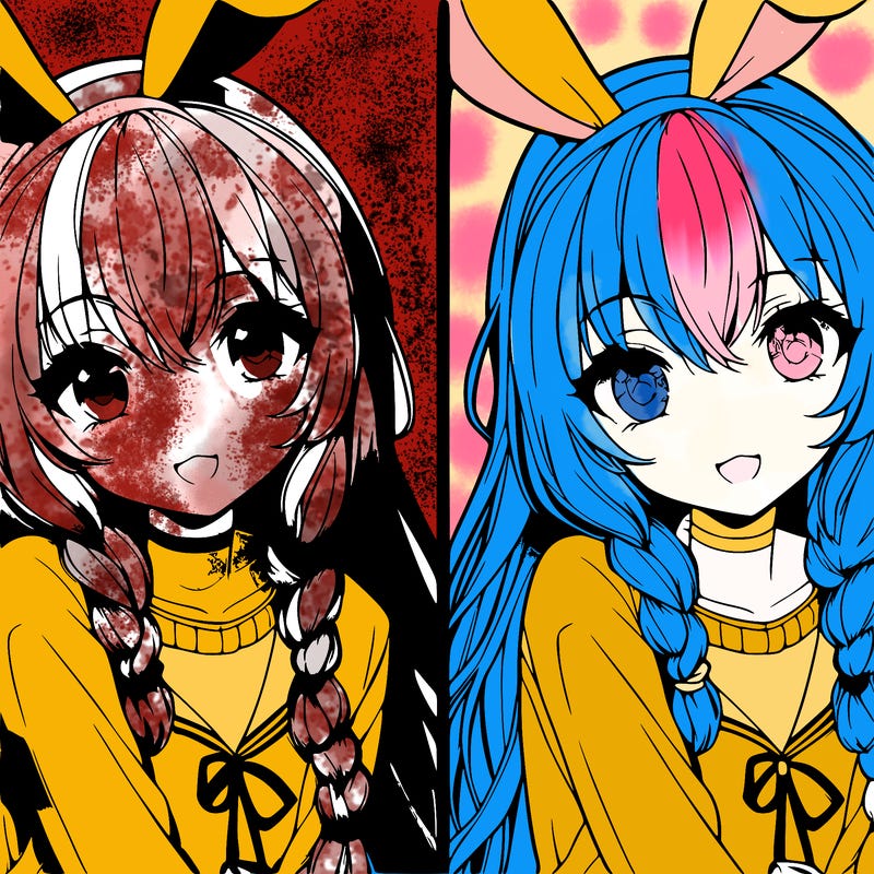 anime girl realistic with bunny ears