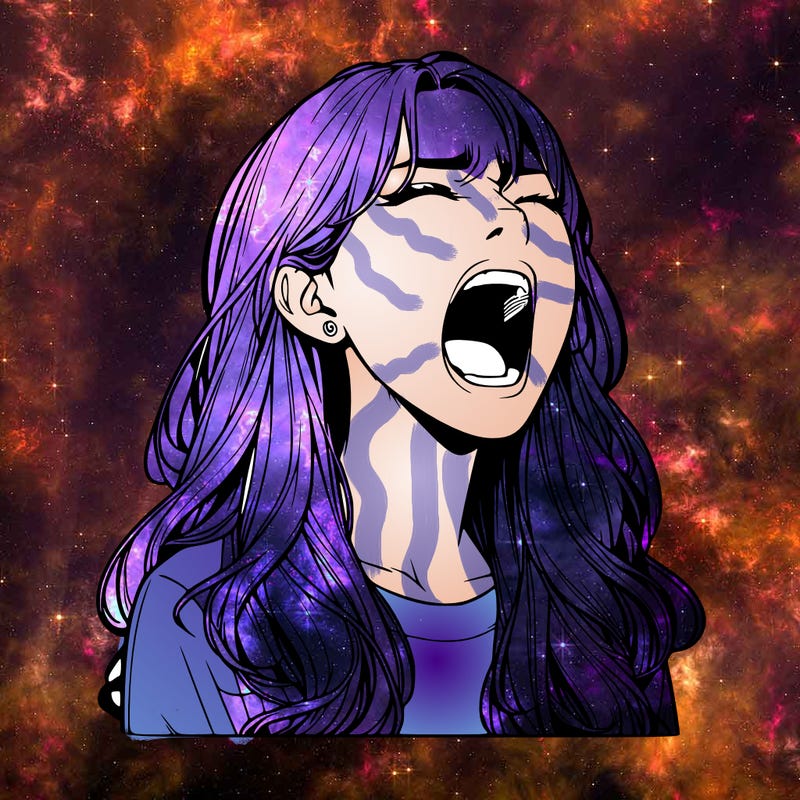 screaming realistic, girl