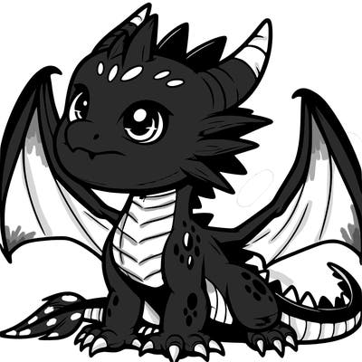 fierce baby night dragon