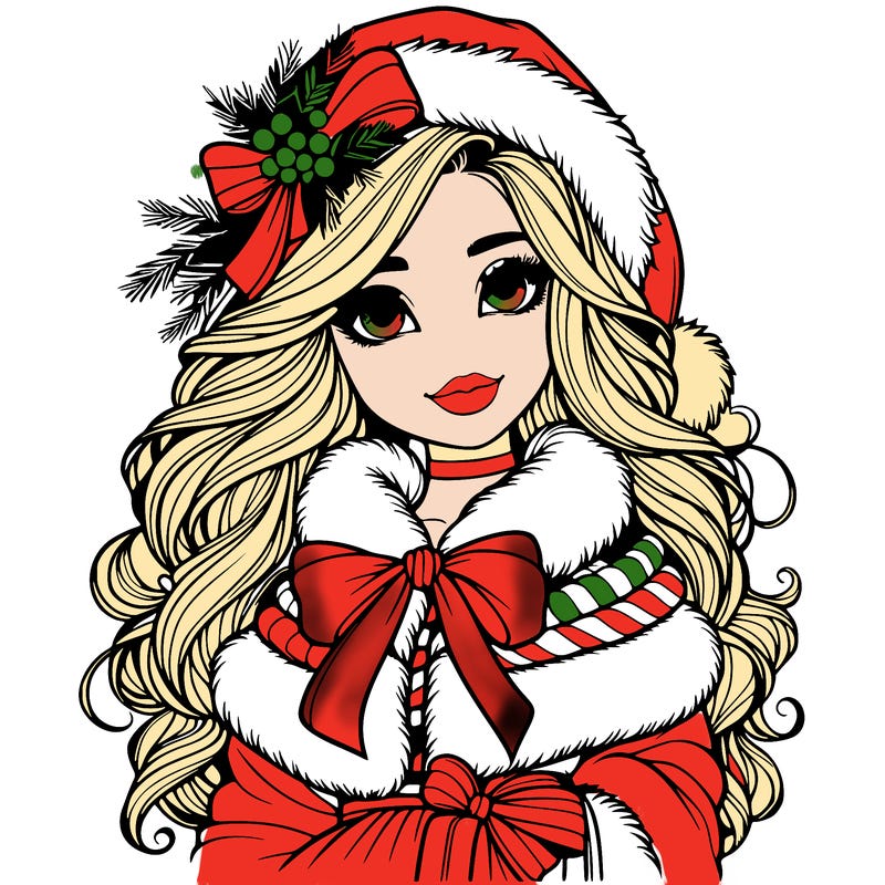 christmas girl realistic