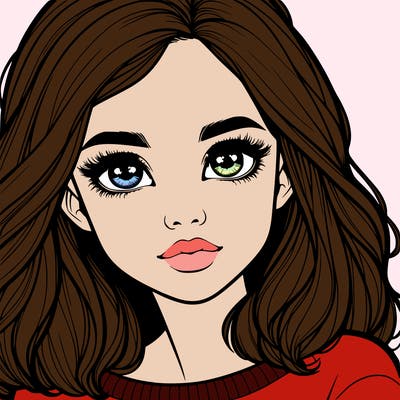 realistic girl whith cute eyes