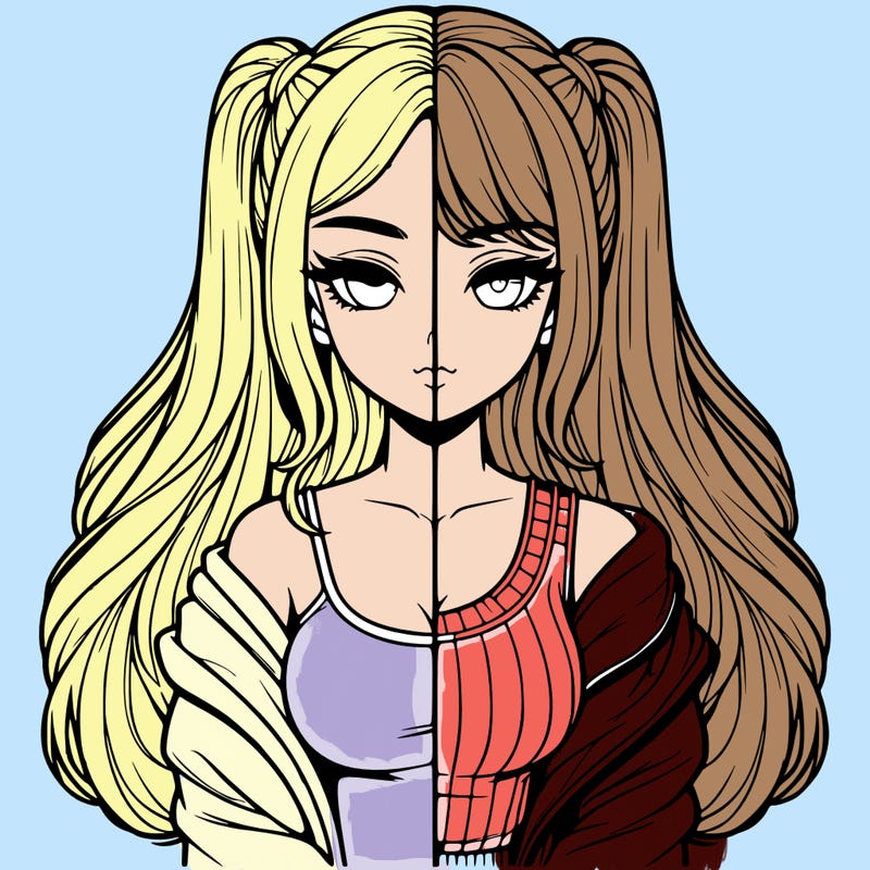 realistic girl split