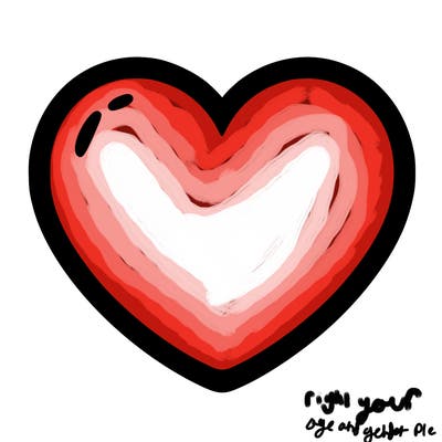 a blank heart