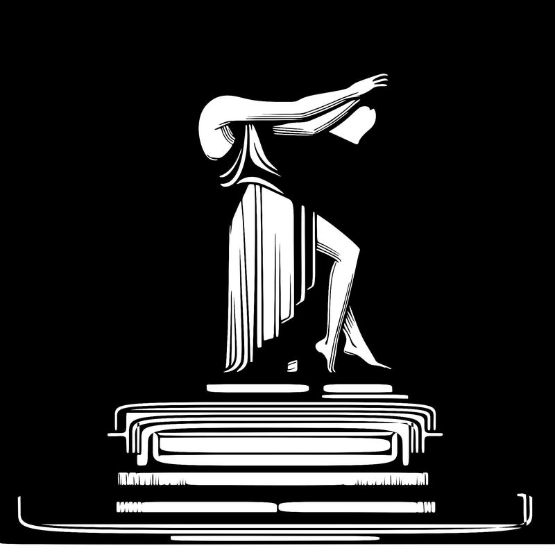 an grand art deco figure sculpture