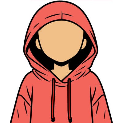 faceless girl in hoodie