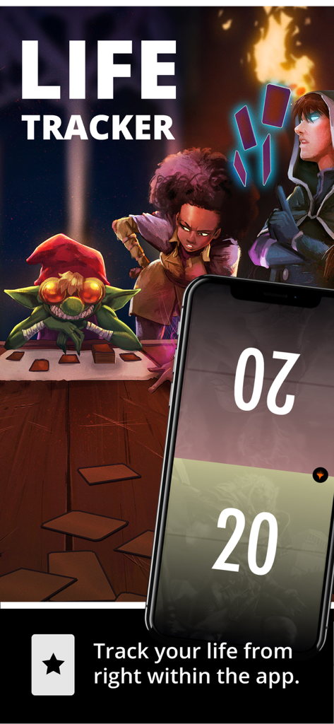 Magic: The Gathering Companion - Magic The Gathering Companion app life tracker interface showing a digital counter for two players