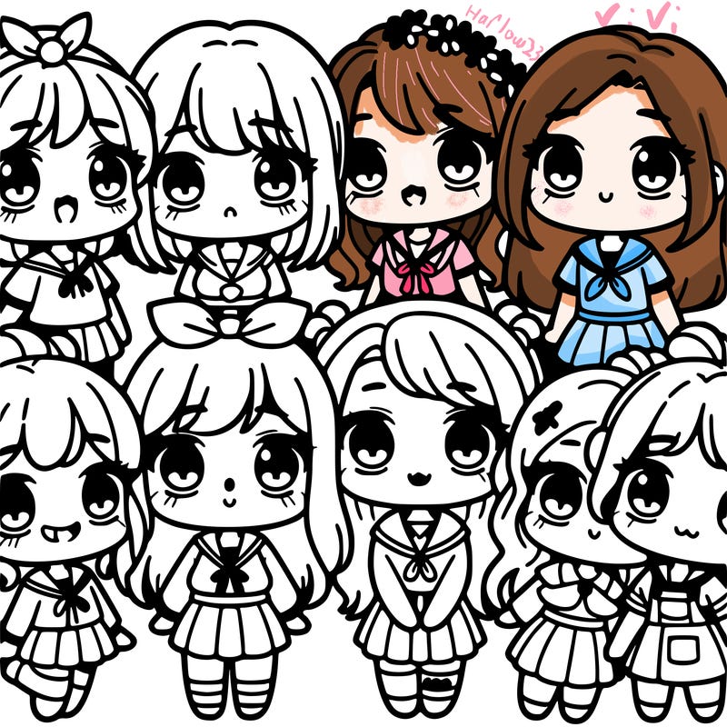 cute girls in a group