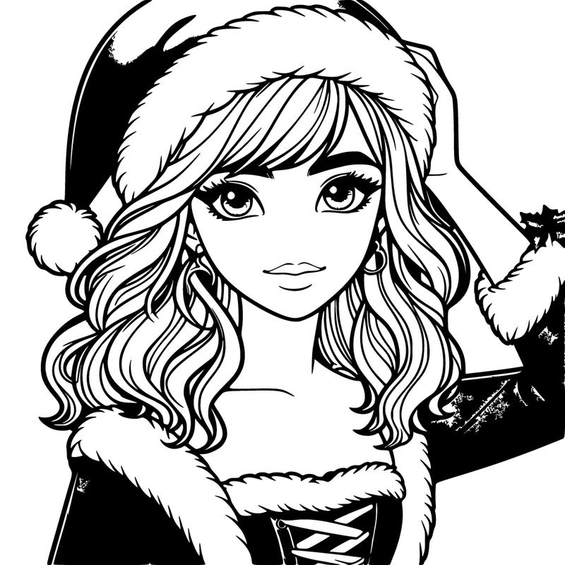 realistic teen girl wearing christmas outfit