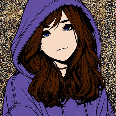 realistic girl with shoulder length hair wearing an oversized hoodie holding a sign