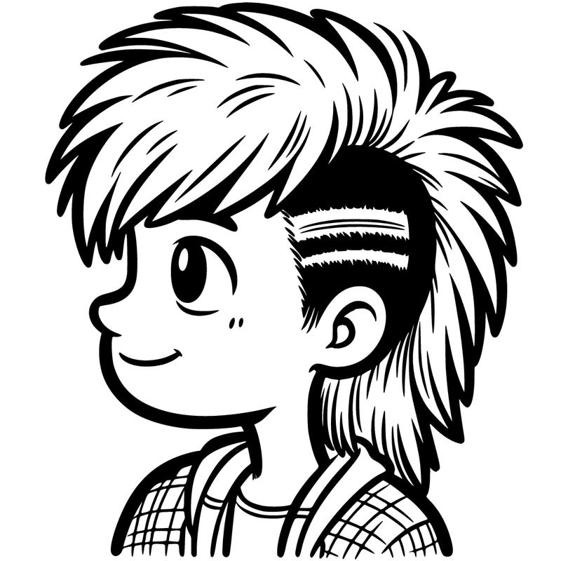 boy with mullet
